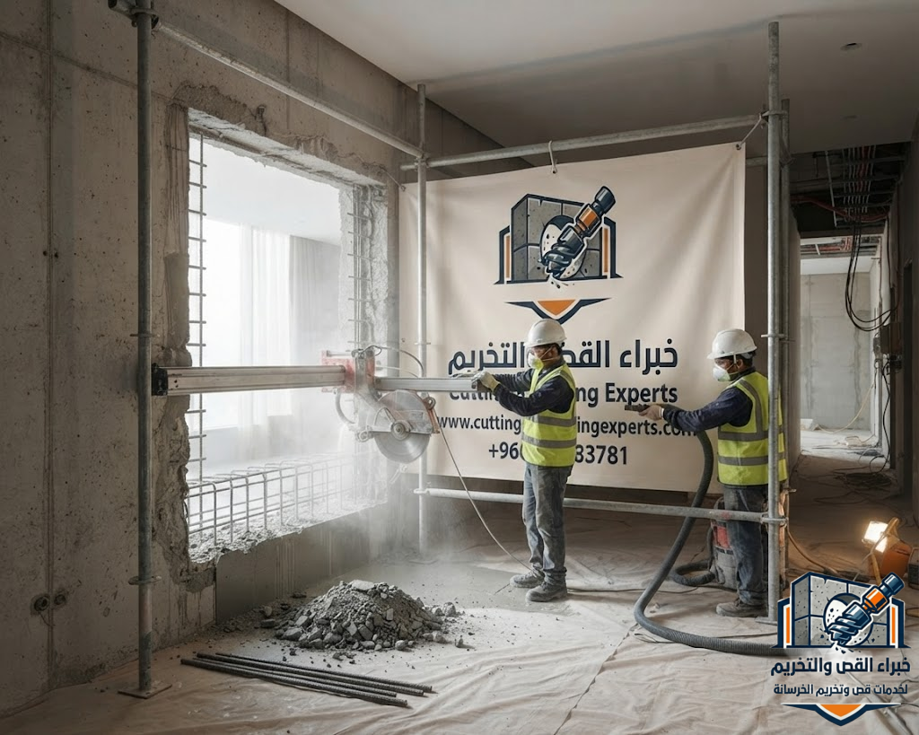 أفضل خدمات قص خرسانة حي العزيزية مكة لقص الخرسانة المسلحة وفتح الأبواب والنوافذ وتخريم الخرسانة بدون تكسير